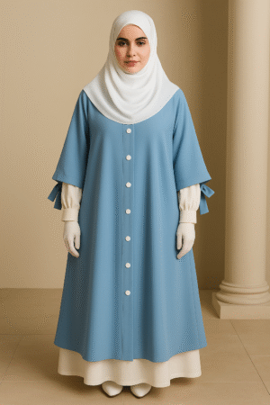 M1 موديل وقار بأزرار أمامية وتصميم كم مزدوج